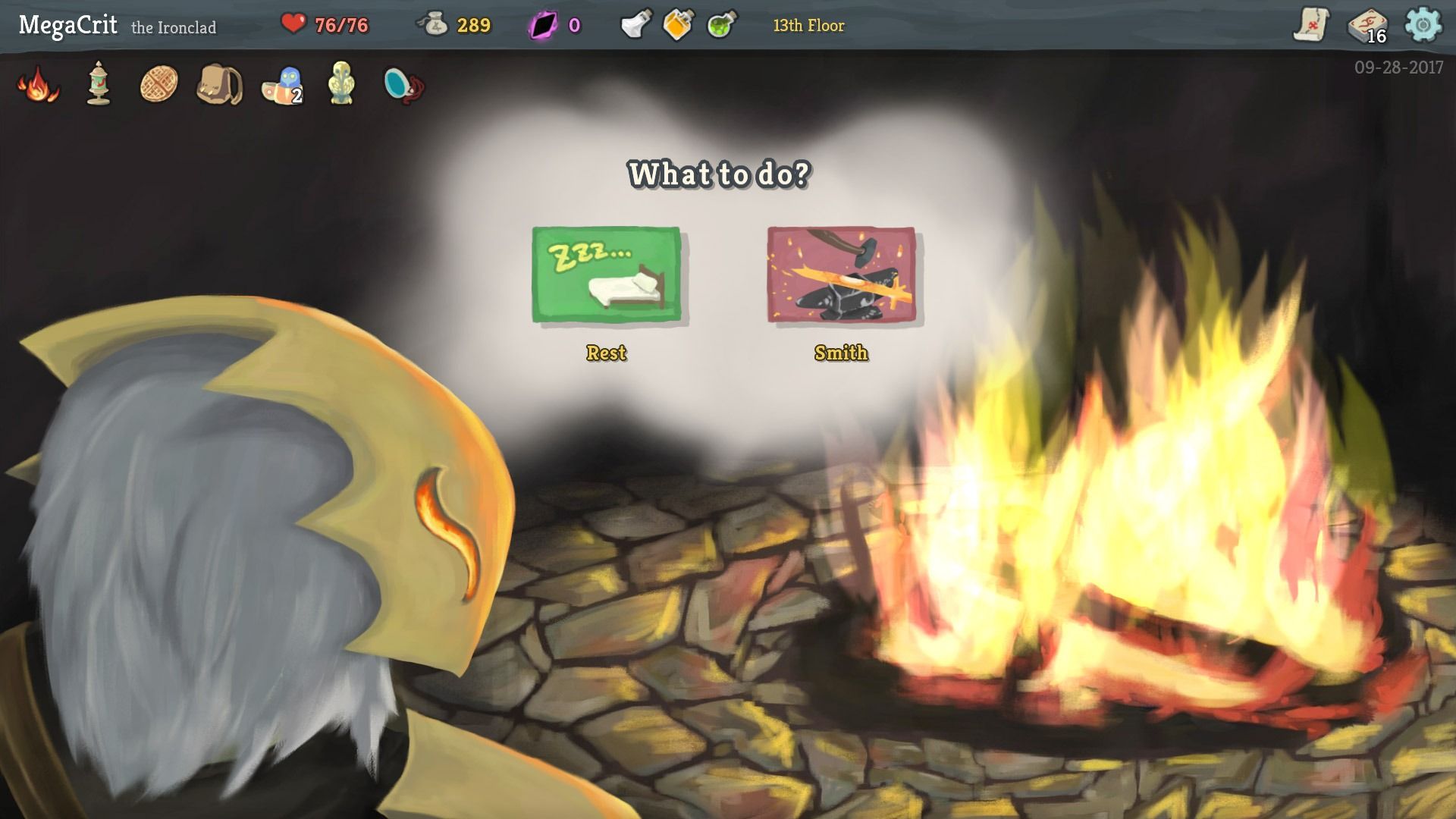 A what to do scenario shown in the game Slay the Spire.