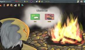 A what to do scenario shown in the game Slay the Spire.