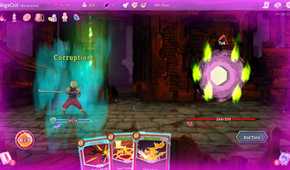 A battle scene from the game Slay the Spire.