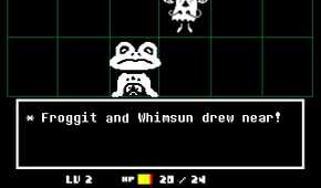 A photo of a frog character in the game Undertale.