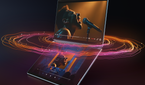 A photo of the 360 degree speakers on the Yoga Book 9i