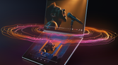 A photo of the 360 degree speakers on the Yoga Book 9i