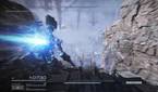 An in-game screenshot of Armored Core 6 depicting motion blur