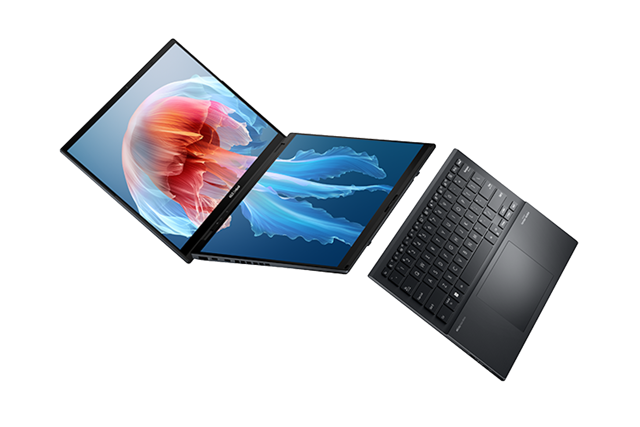 The Asus Zenbook Duo is a 14-inch laptop with dual 120Hz OLED screens