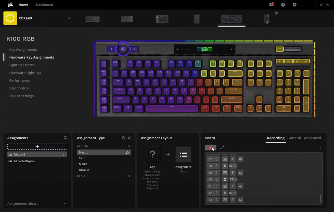  Key remapping under Corsair iCUE
