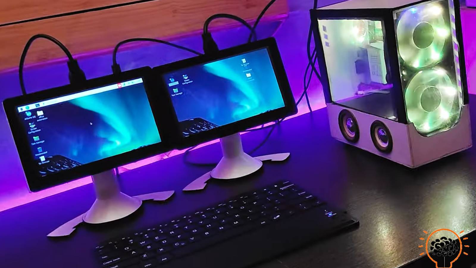 The dual screen Raspberry Pi PC