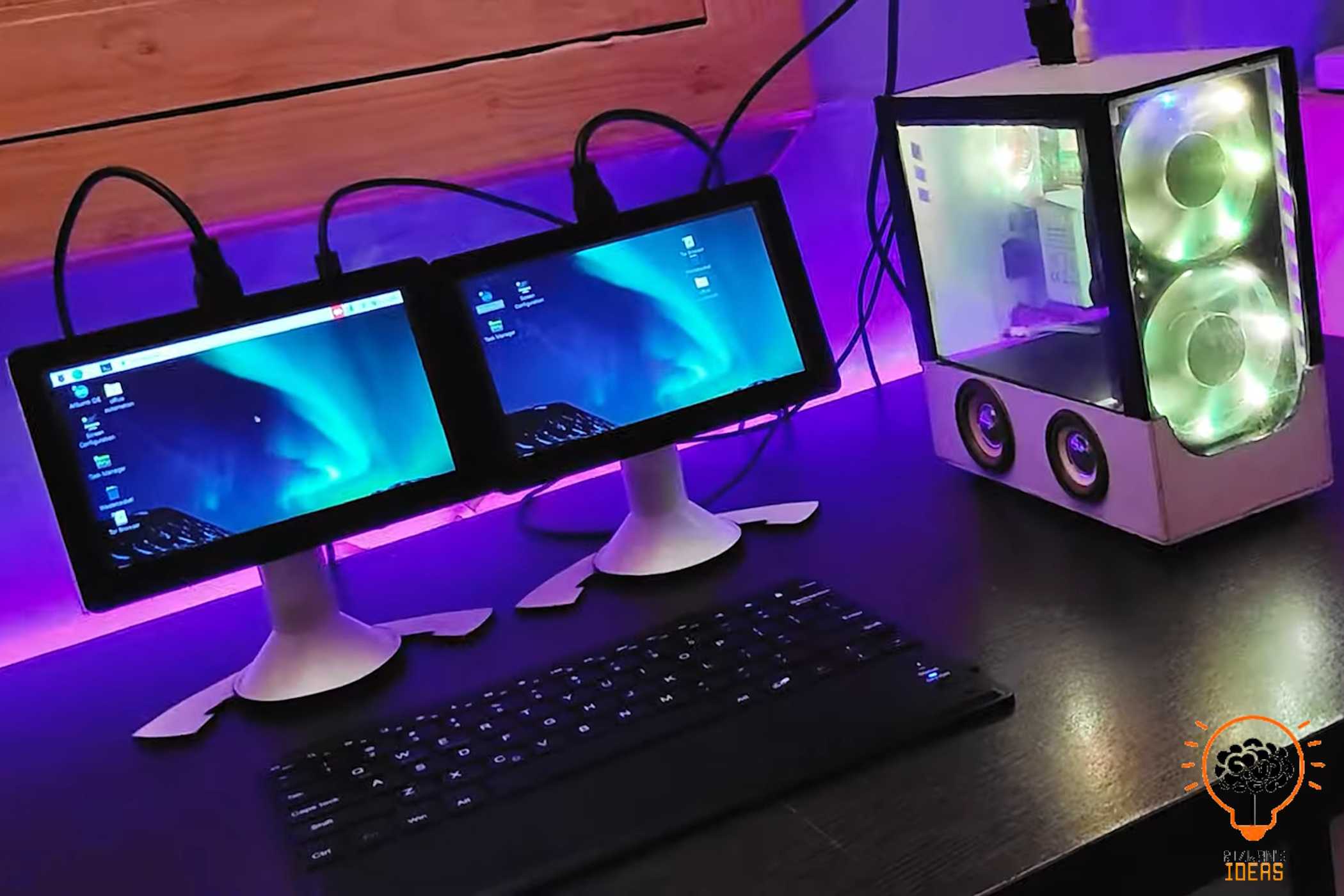 The dual screen Raspberry Pi PC
