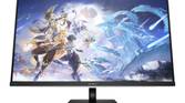 A render showing the HP OMEN Transcend 32 gaming monitor.