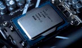 Intel Core i9 14900K in a CPU socket in a motherboard