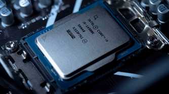 Intel Core i9 14900K in a CPU socket in a motherboard
