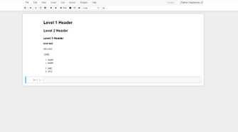 Windows 11 screenshot with an active Jupyter Notebook window that shows all the output of all the formatting options available in Markdown mode.
