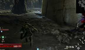 A screenshot of Code Vein depicting motion blur