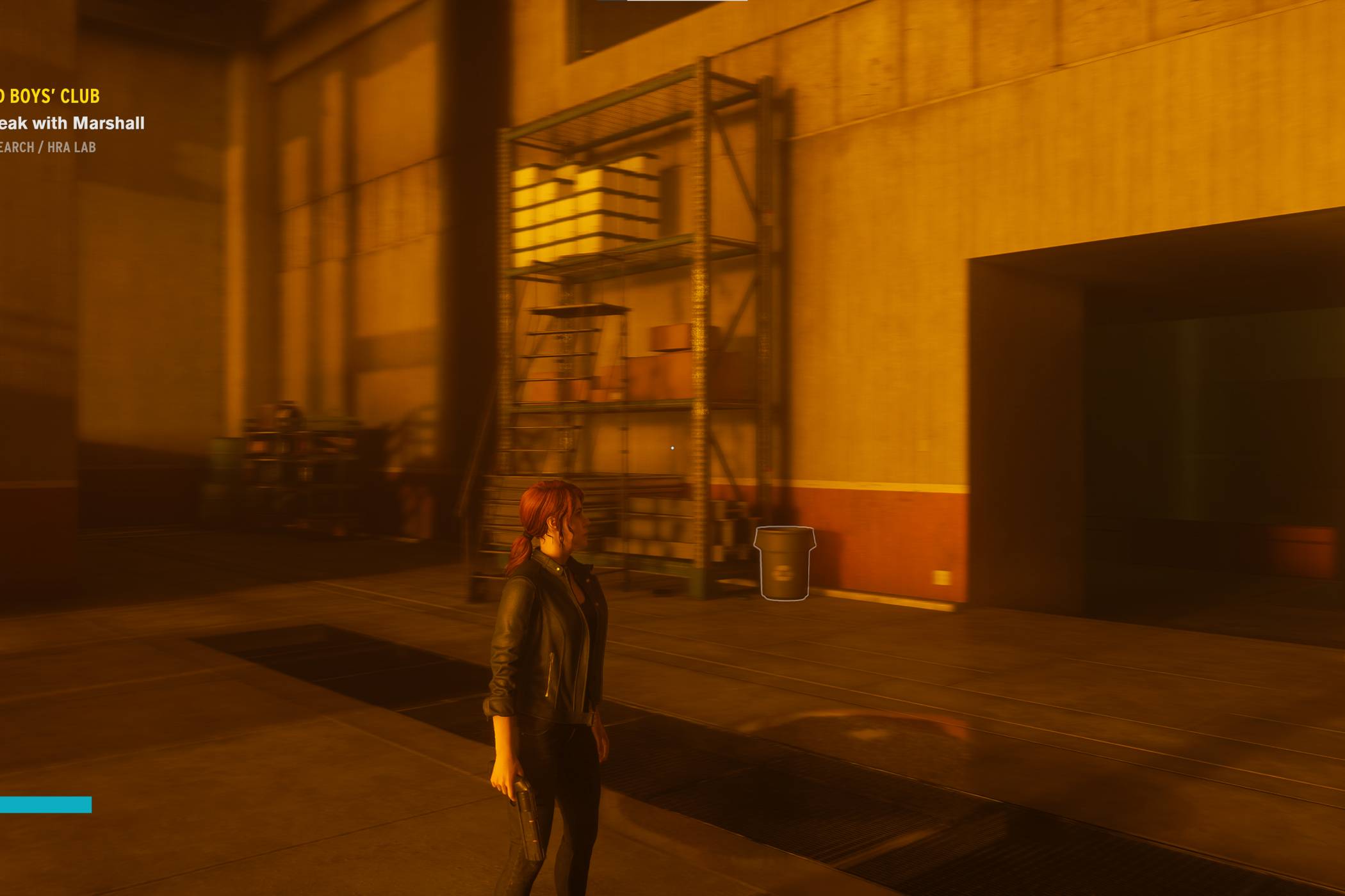 A screenshot of Control depicting motion blur in action