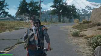 A screenshot of Days Gone showcasing motion blur