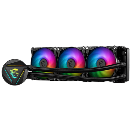 MSI CoreLiquid 360R AIO cooler with RGB fans in black color