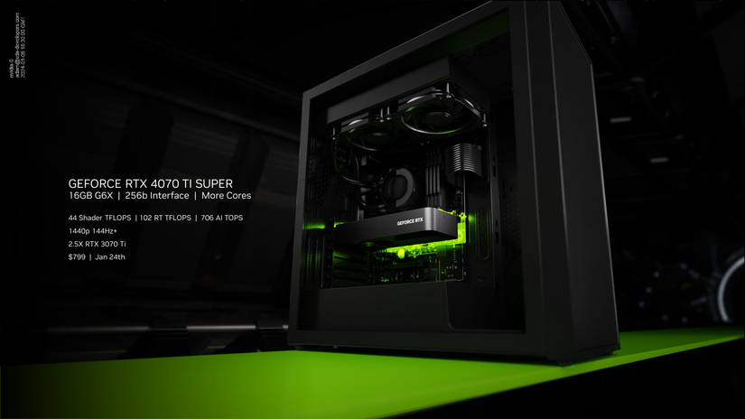 Nvidia RTX 4070 Ti information slide 