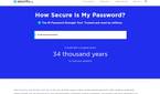 Checking a password's strength on Security.org.