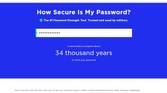 Checking a password's strength on Security.org.