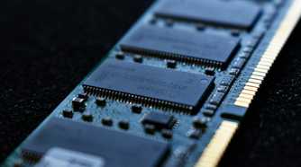 Close up of desktop RAM
