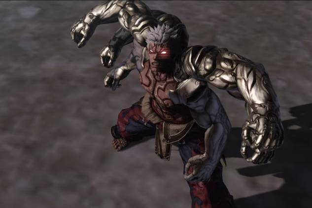 A screenshot of Asura's Wrath running on RPCS3