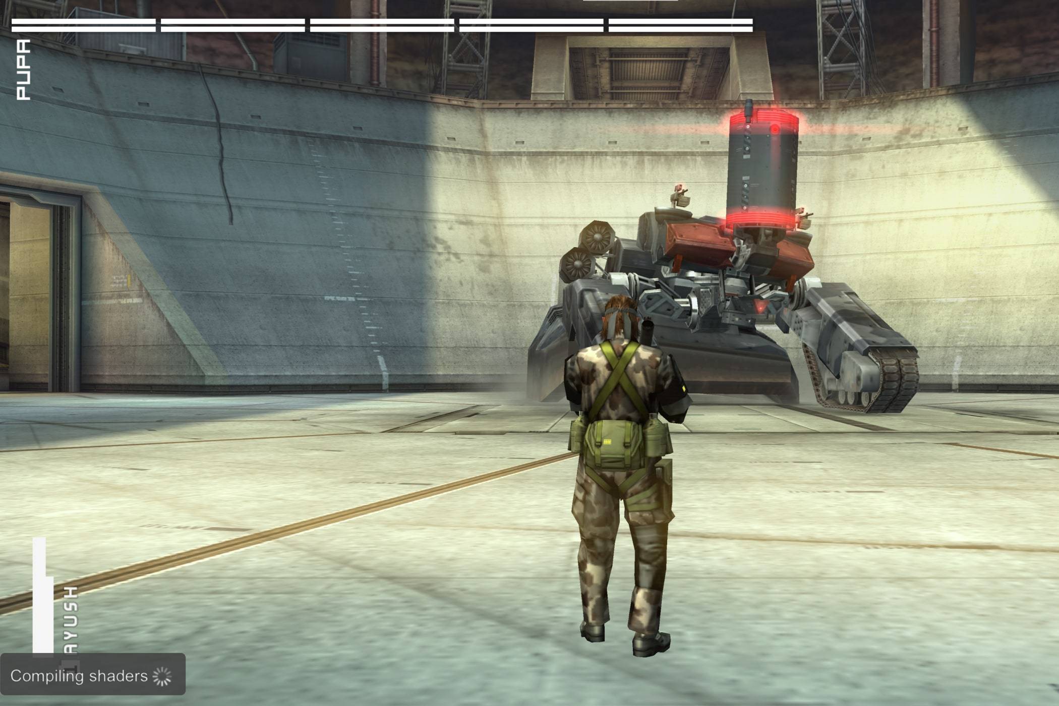 A screenshot of RPCS3 running Metal Gear Solid: Peace Walker on the PC