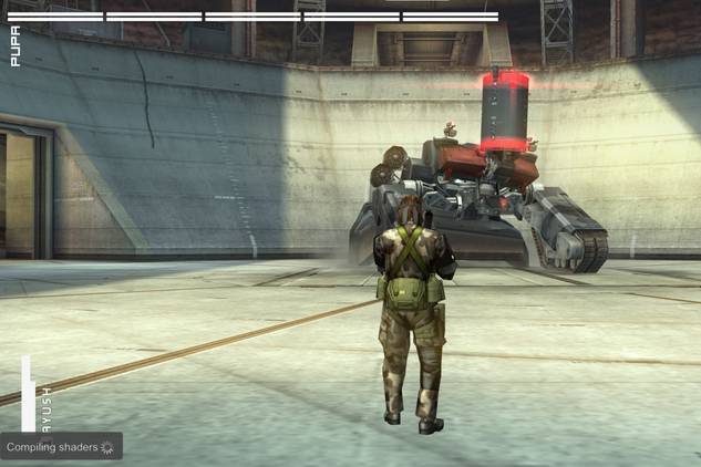 A screenshot of RPCS3 running Metal Gear Solid: Peace Walker on the PC