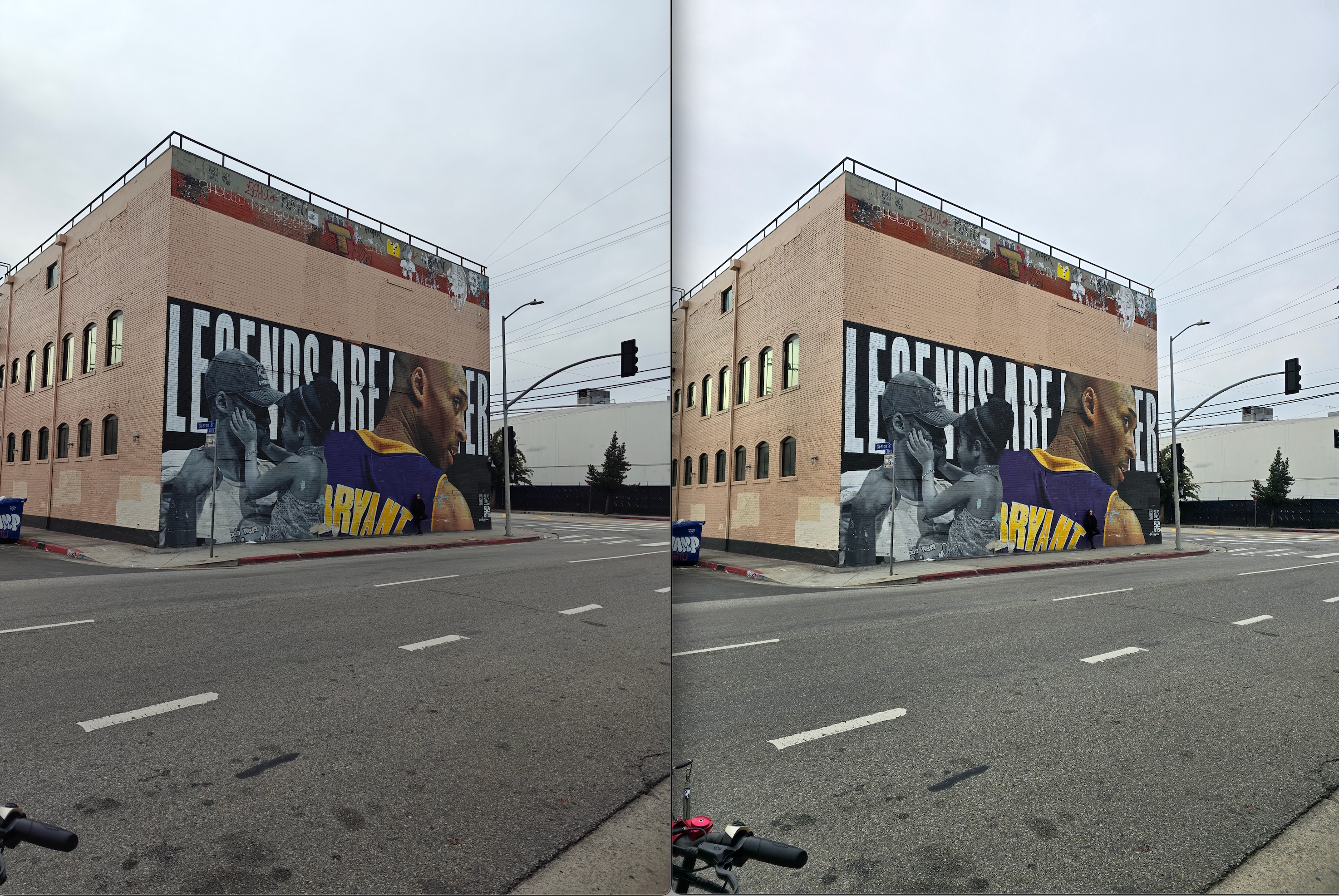 Main camera sample, OnePlus 12 (left); S24 Ultra (right)