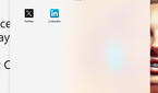 Screenshot of the Windows 11 Share window with links to Facebook, Twitter and other social media