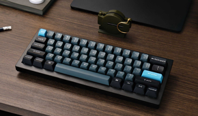 Keychron Q4 Pro Wireless Custom Mechanical Keyboard on wood desk