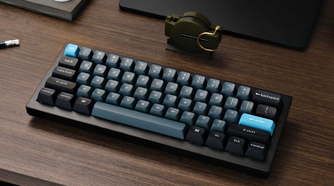 Keychron Q4 Pro Wireless Custom Mechanical Keyboard on wood desk