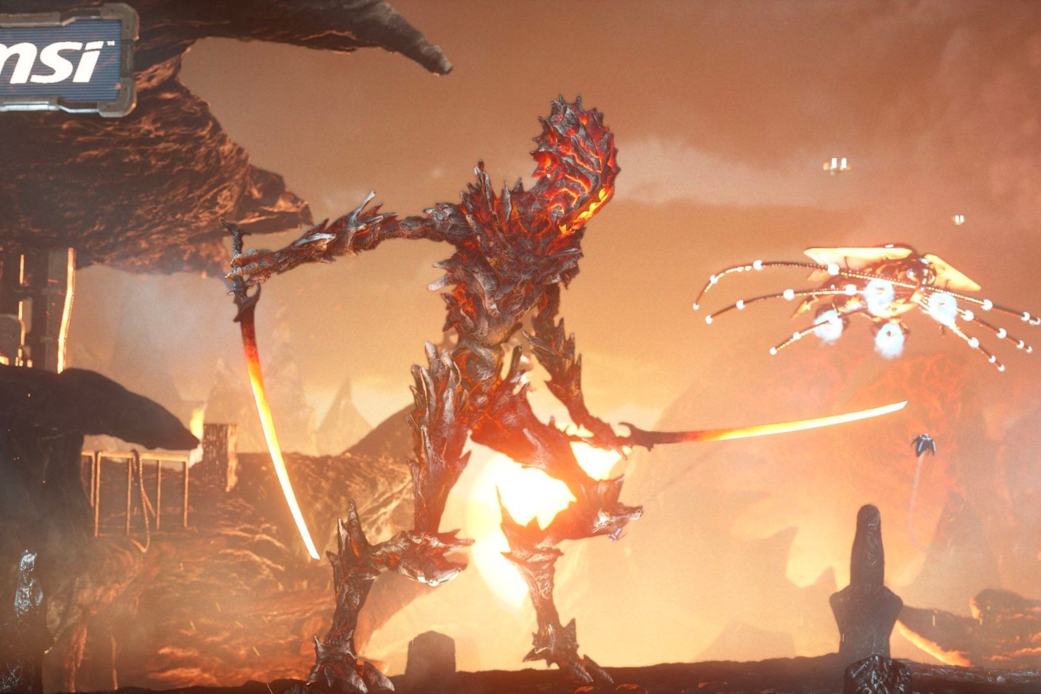 An image showing a screenshot captured during a 3DMark Firestrike run.