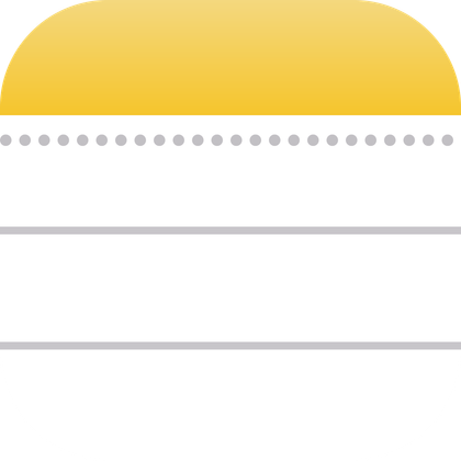 An image showing the logo of Apple notes.