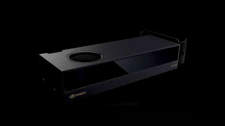 A visual of the NVIDIA RTX 2000 Ada Generation GPU