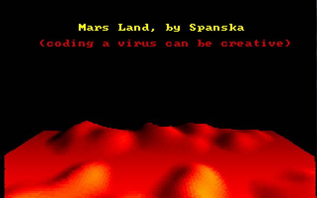 A screenshot of the Mars Land virus