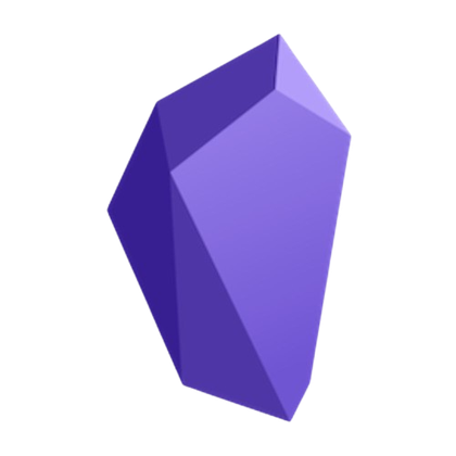 An image showing the logo of Obsidian notes app.