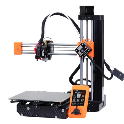 A PNG render of the Prusa Mini+ Semi-Assembled 3D printer on a transparent background.