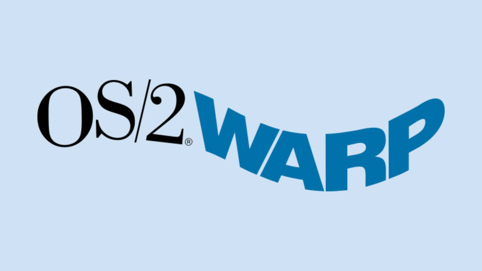 The OS/2 Warp logo on a light blue background.