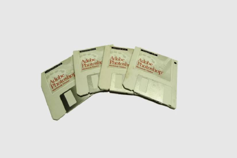 An image of Photoshop floppy disks 