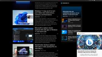 A Windows pop-up notification asking Chrome users to switch to Bing