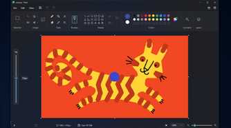 Screenshot of Microsoft Paint when choosing a brush size using the slider