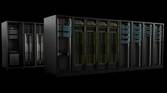 An image showing a render of the Nvidia DGX SuperPod system.