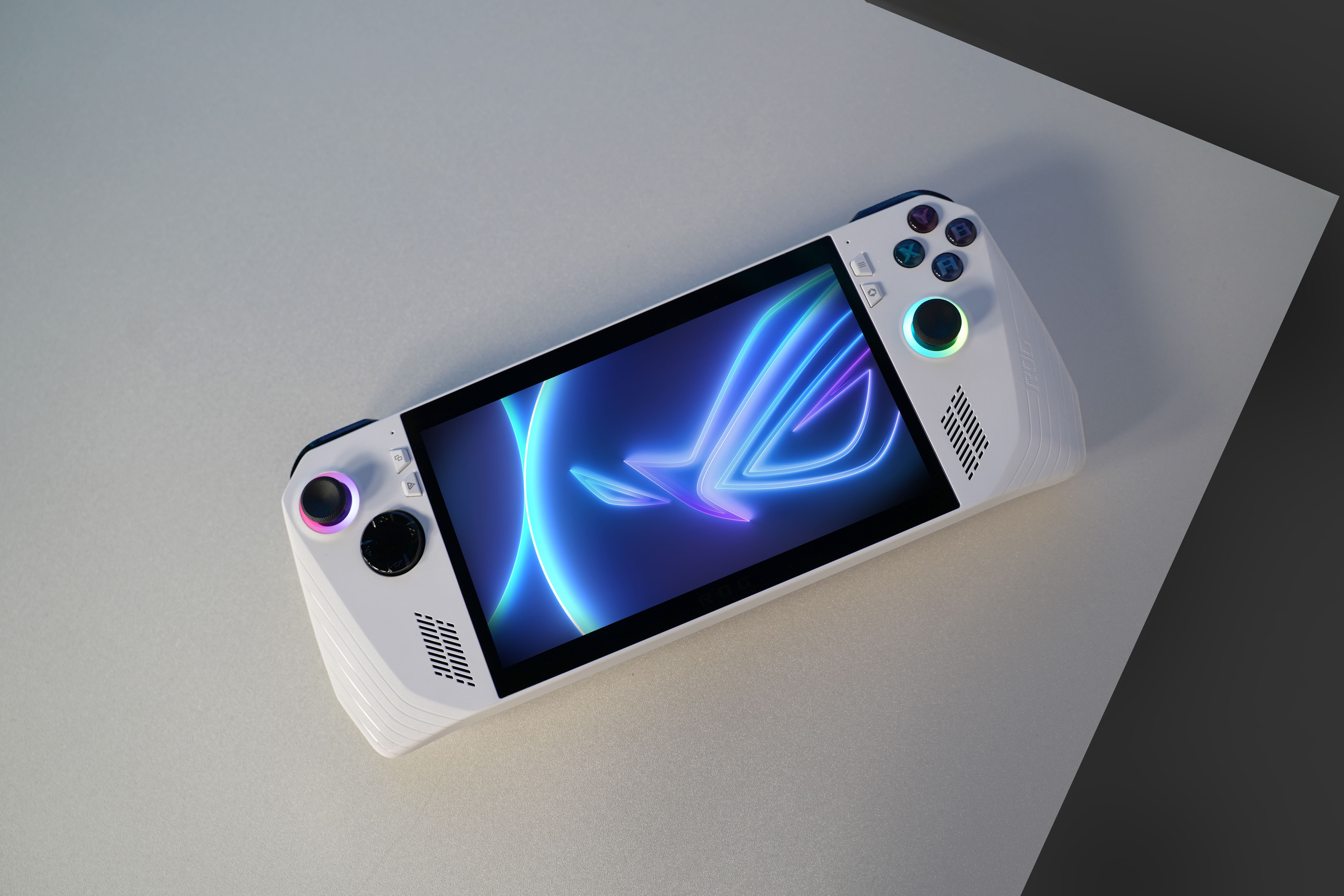 The ASUS ROG Ally displayed at an angle