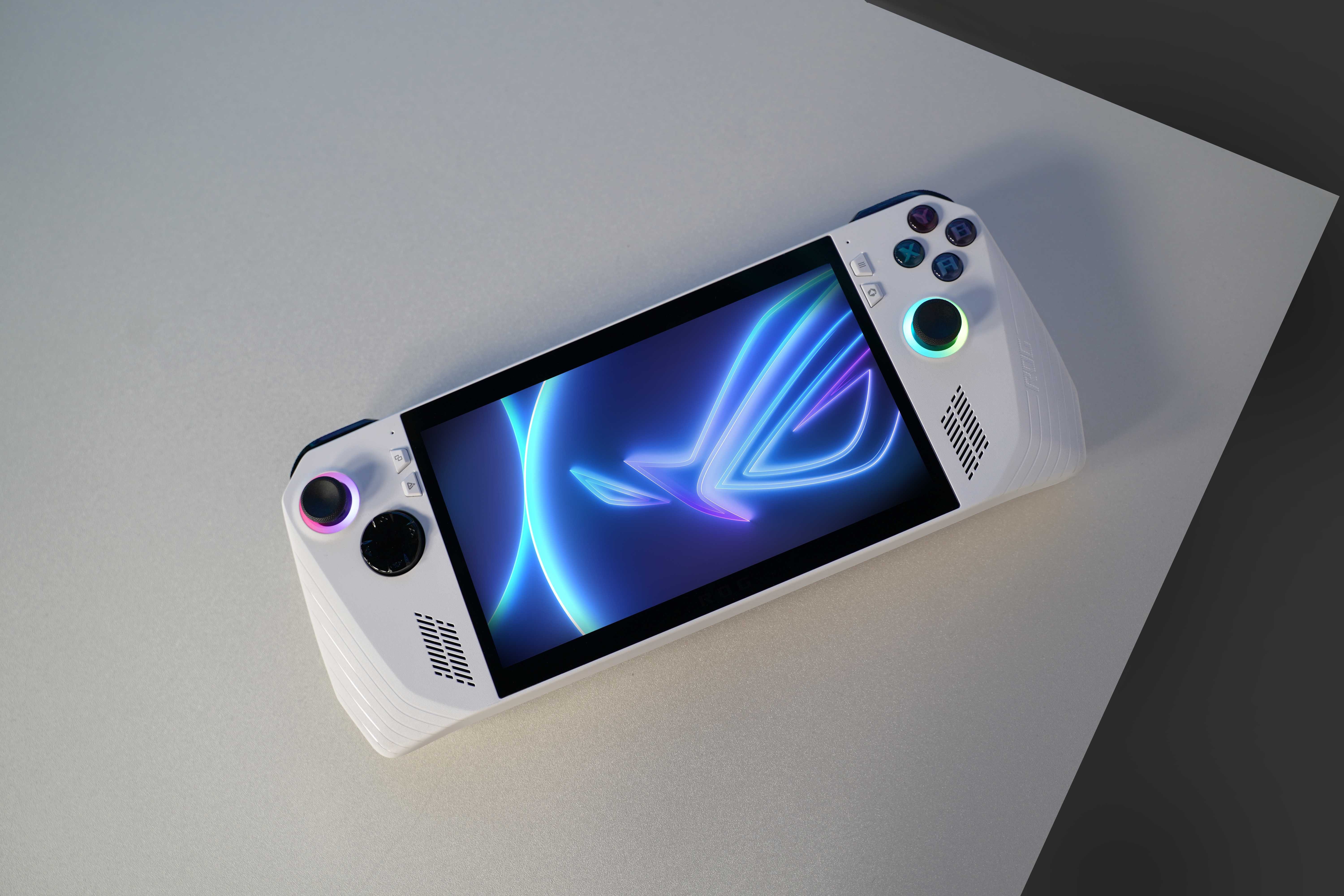 The ASUS ROG Ally displayed at an angle