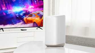 Xfinity advanced gateway in front of a gaming TV
