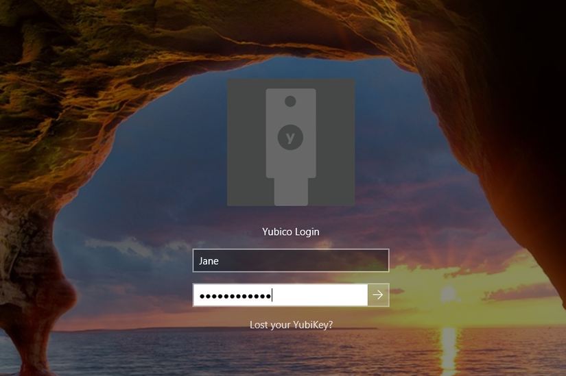 Windows Login with a Yubikey.
