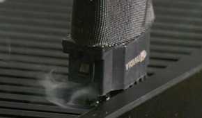 A screenshot showing fumes coming out of an RTX 4090's 12VHPWR connector.