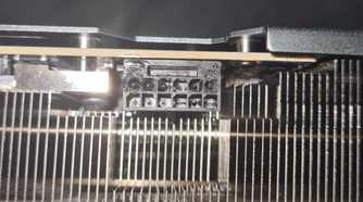 An image showing a burnt 12VHPWR connector on an RTX 4090 GPU.