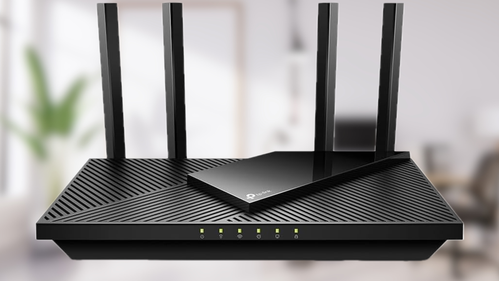 TP-Link Archer AX21 on blurred background
