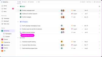 ClickUp project management