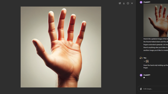 Asking for only the index finger to be up